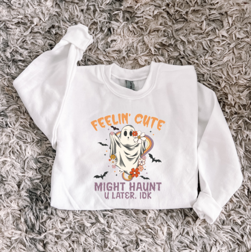 Feelin' Cute Might Haunt Sweatshirt