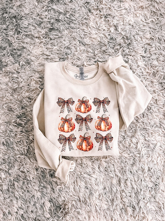 Pumpkin and Bows Sweatshirt